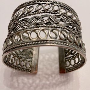 Sterling Silver Woven Cuff Bracelet